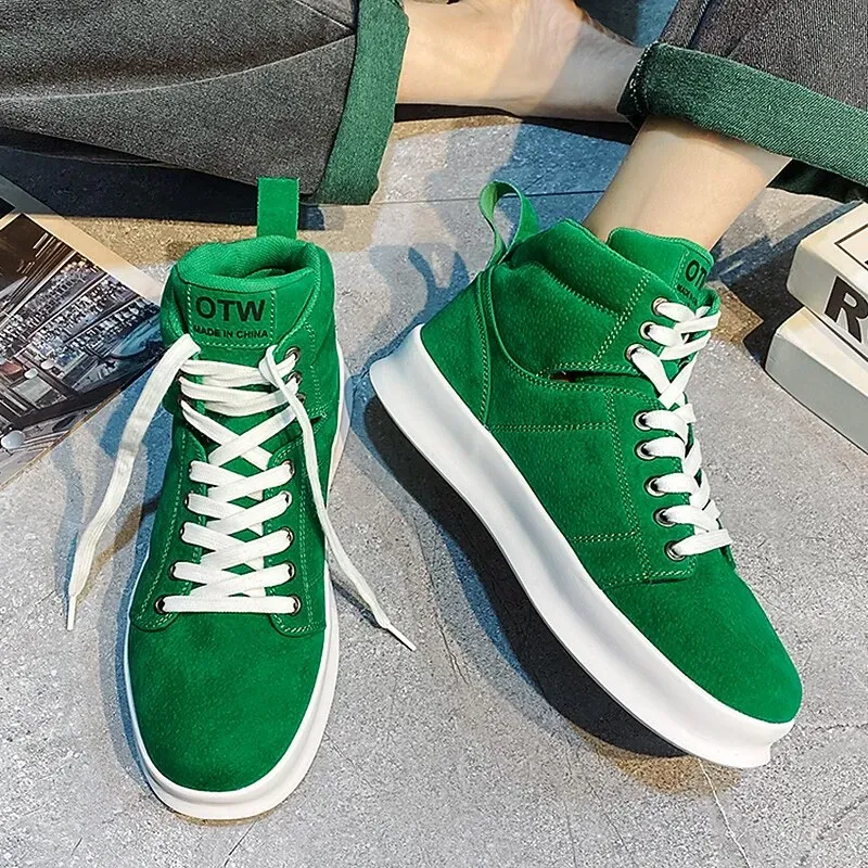 Men's Sneakers Boots High Top Sneakers Sporty Casual - Image 5