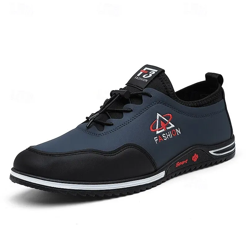 Men's Sneakers Walking Casual PU Leather Comfortable Slip - Image 3