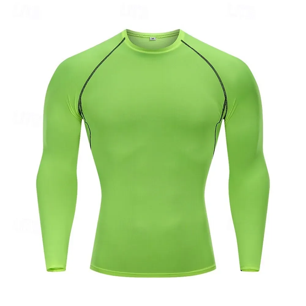 Men Running T-Shirt Compression Long Sleeve Quick Dry - Image 5