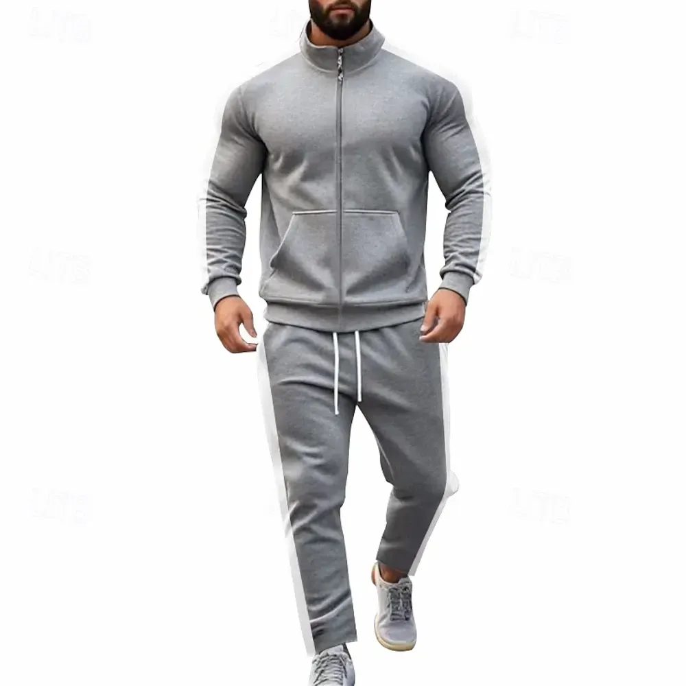 Men's Tracksuit Jogging Suit Spring Drawstring Pocket Color - Image 8