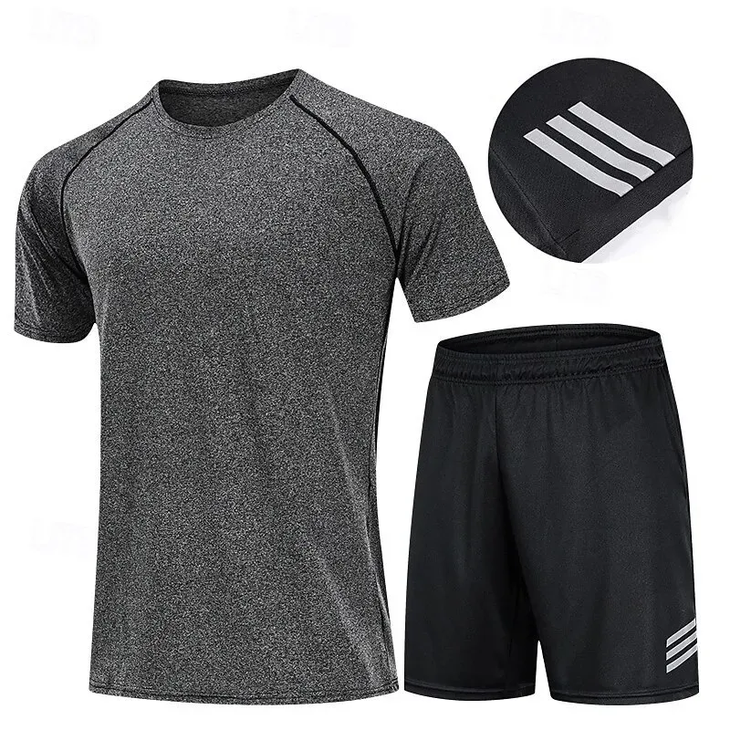 Men's Workout Suits 2 Piece Sports Set Summer