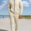 Men's Tracksuit Fleece Hoodie Two Piece Outfits Fall