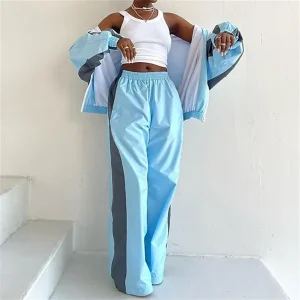 Women Tracksuit Color Block Thermal