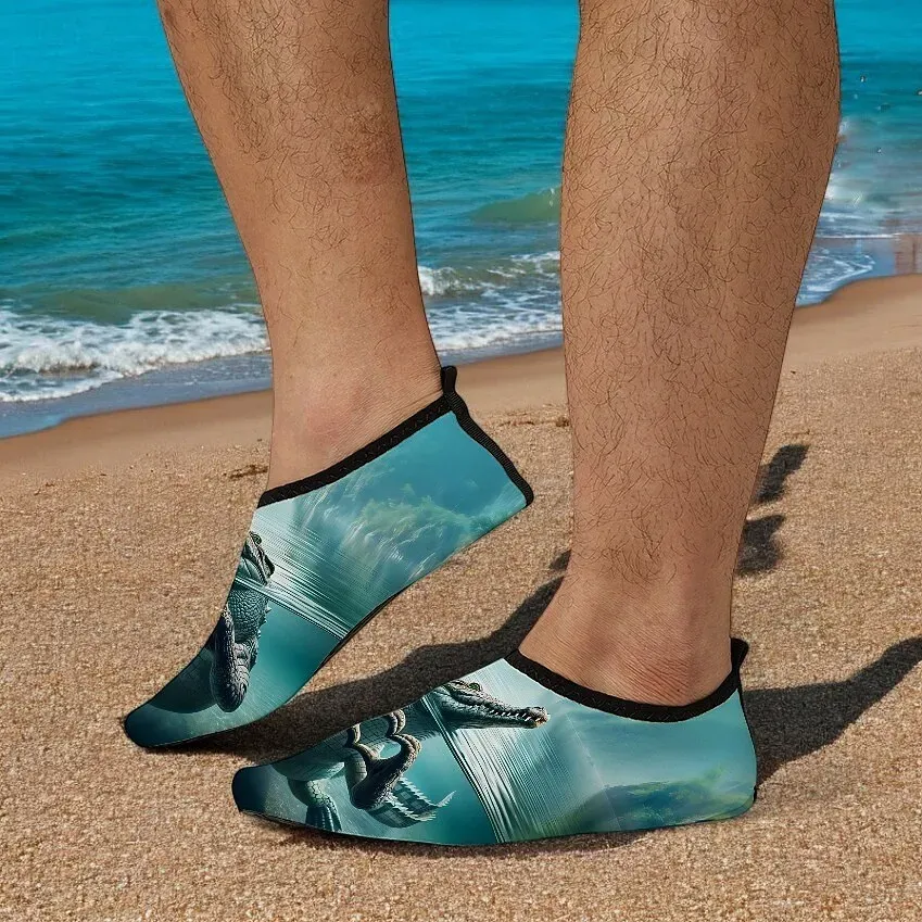 Unisex 3D Alligator Print Water Shoes - Image 5
