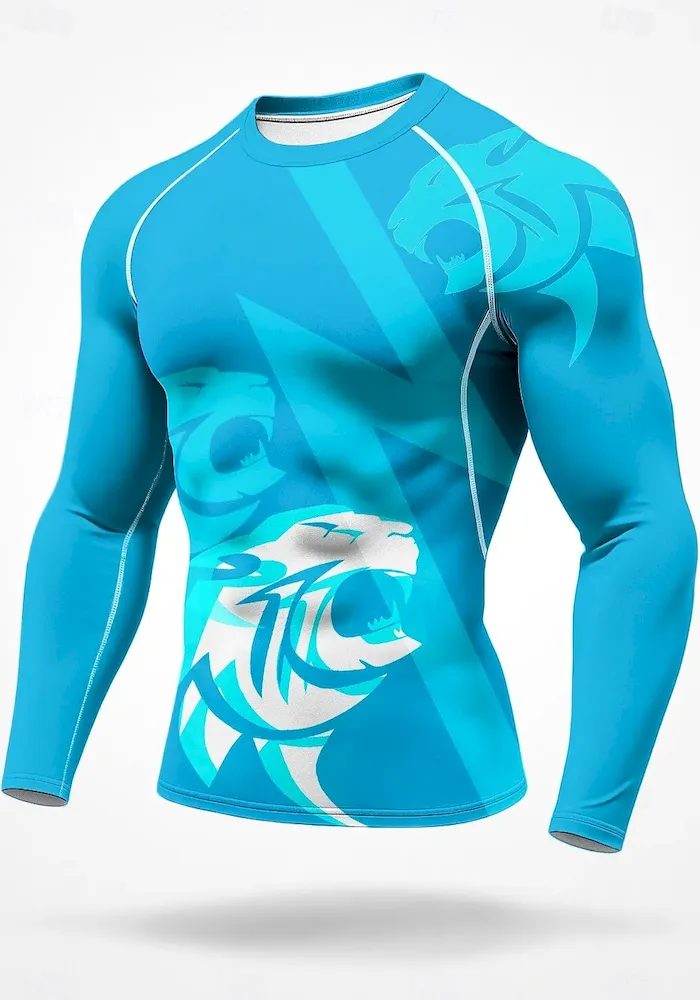 Unisex Running Shirt Geometric UPF 50 - Image 3
