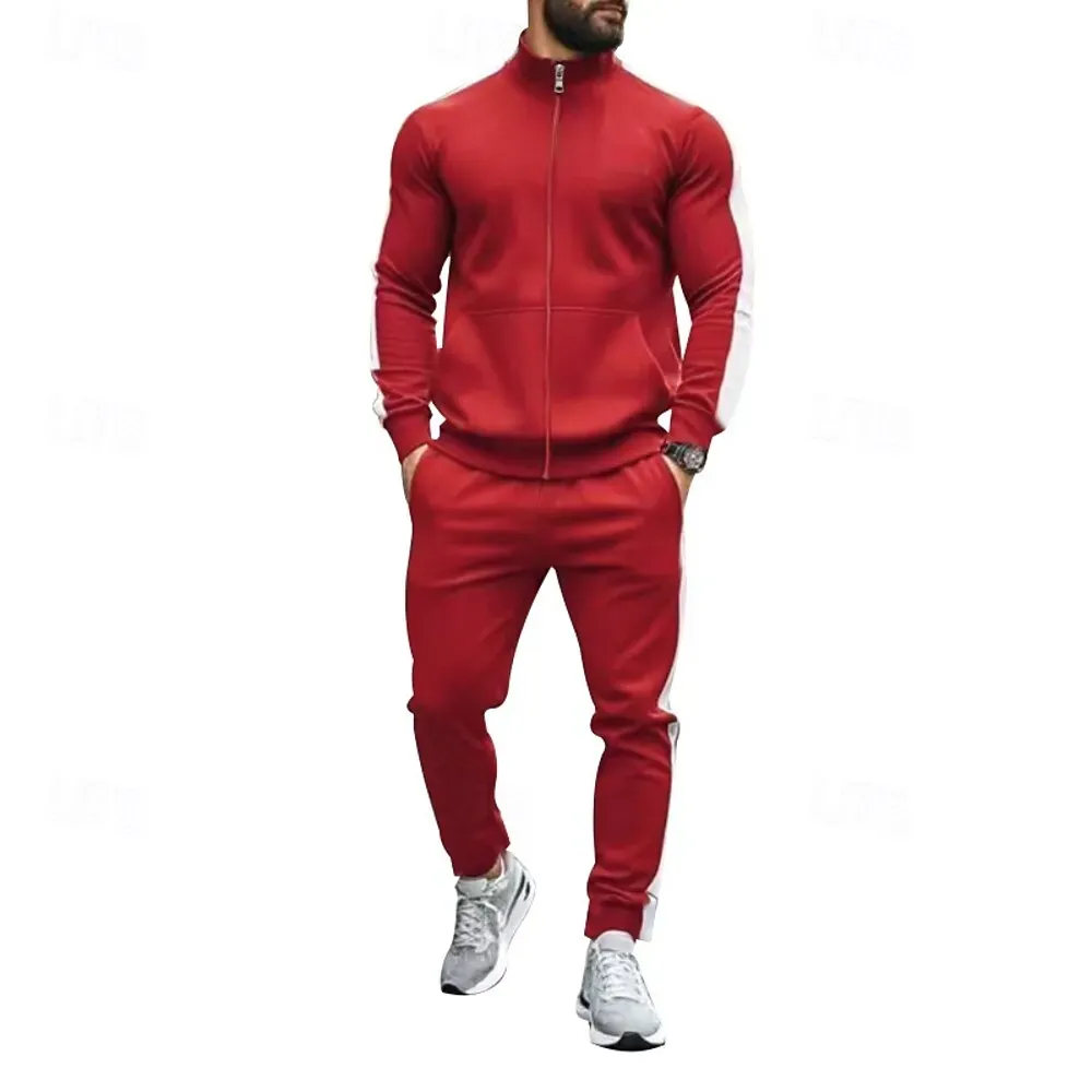 Men's Tracksuit Jogging Suit Spring Drawstring Pocket Color - Image 2