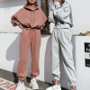 Women Tracksuit Velvet 2pc Soft