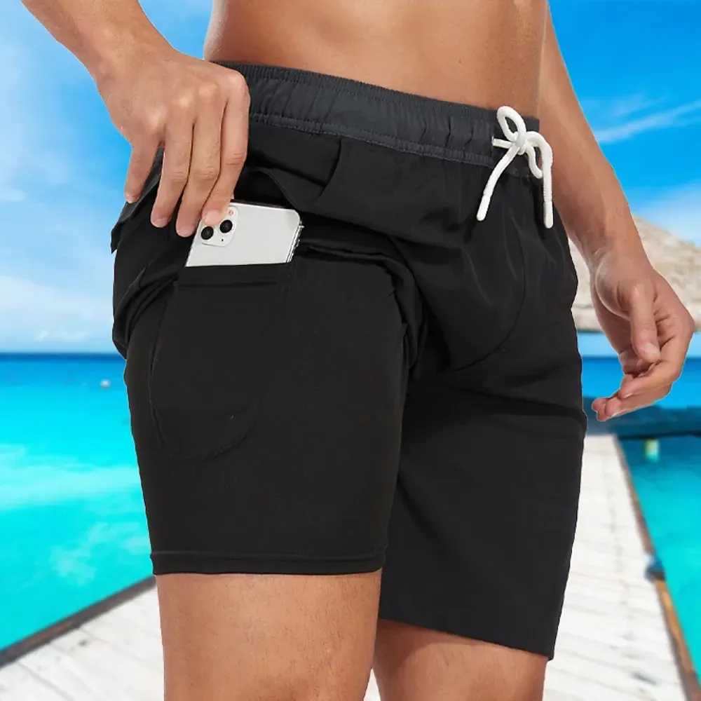 Men's Swim Trunks Swim Shorts Board Shorts Pocket - Image 3