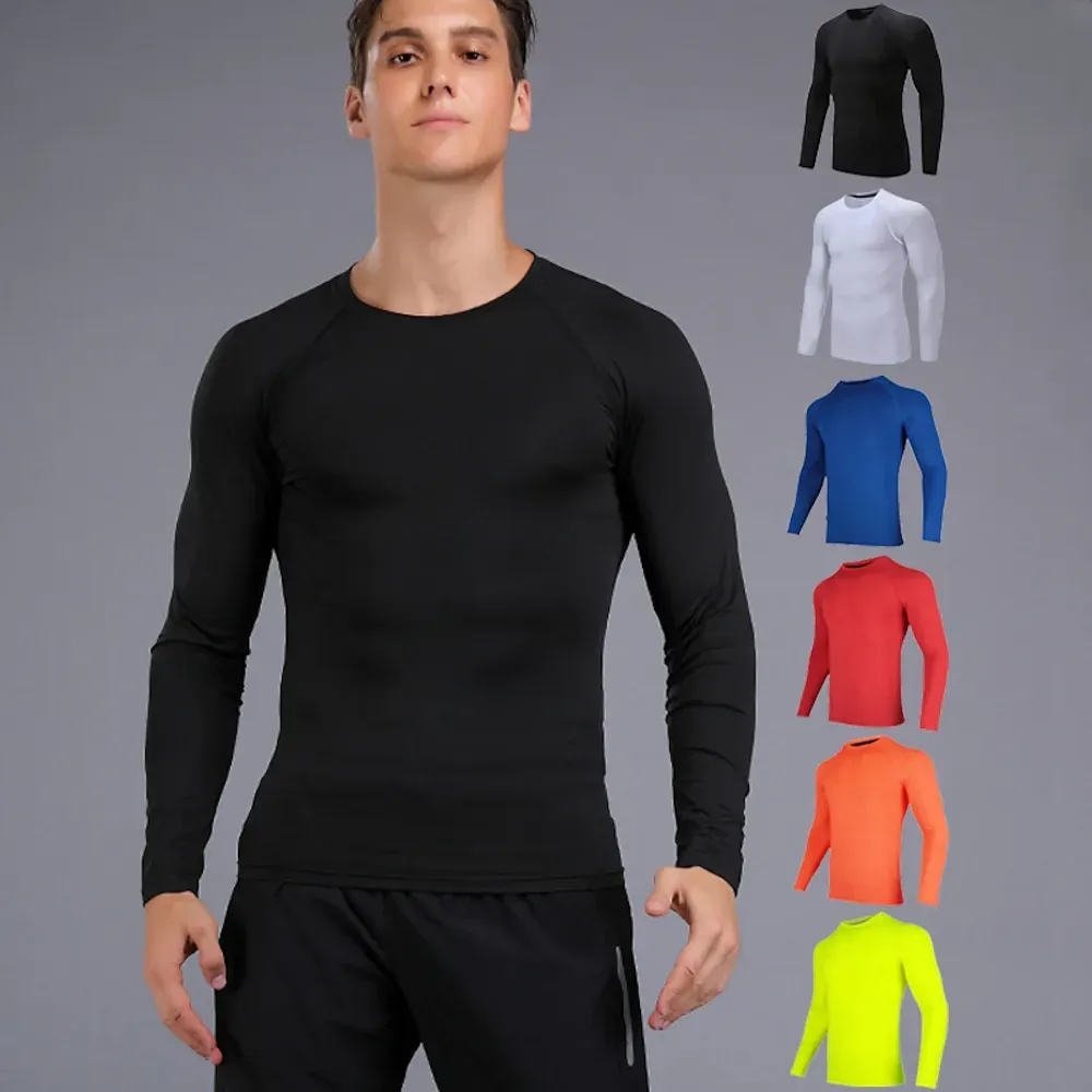 Men's Compression Shirt Running Shirt Long Sleeve Base