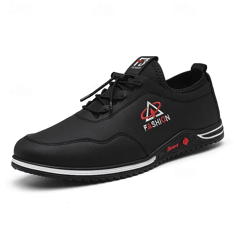 Men's Sneakers Walking Casual PU Leather Comfortable Slip - Image 2
